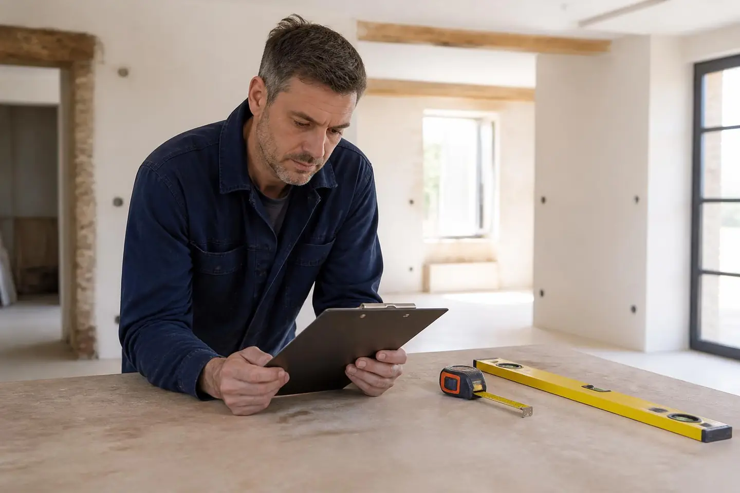 Ein Handwerker bei der Arbeit